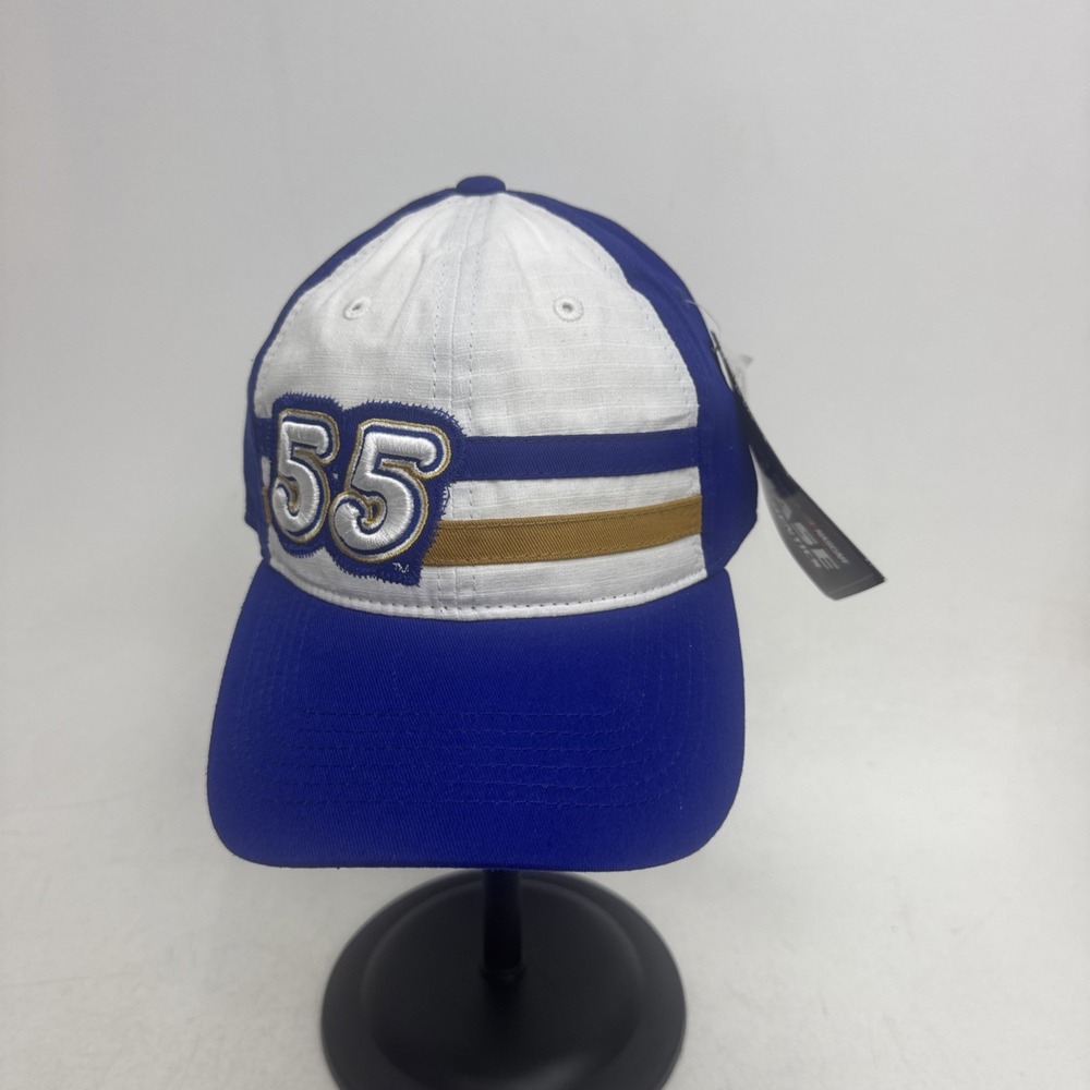 Michael Waltrip Racing White/Blue Adjustable Cotton Canvas Baseball Cap